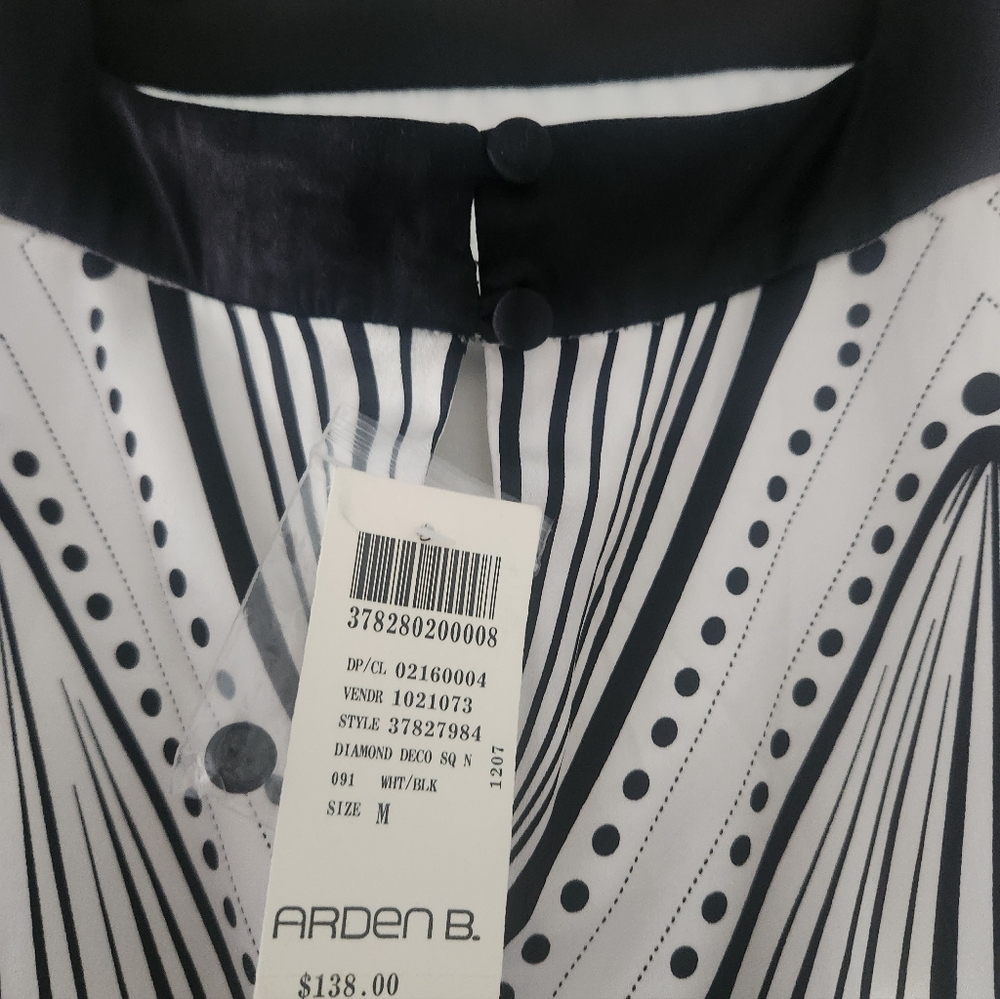 Arden B Black and White Geometric Dress - Picture 4 of 7